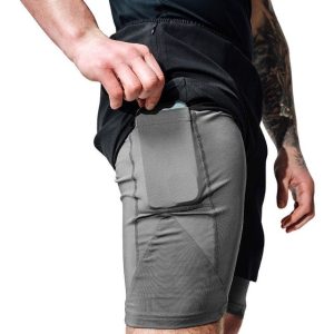 Компресійні шорти для RDX MMA T16 2-в-1 BLACK/GREY-M - Зображення 3