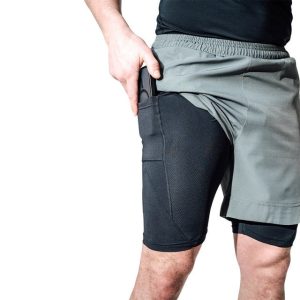 Компресійні шорти для RDX MMA T16 2-в-1 GREY/BLACK-XL - Зображення 4