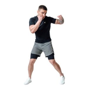 Компресійні шорти для RDX MMA T16 2-в-1 GREY/BLACK-XL - Зображення 6