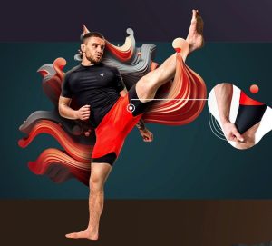 Компресійні шорти для RDX MMA T16 2-в-1 RED/BLACK-L - Зображення 7