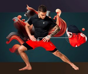 Компресійні шорти для RDX MMA T16 2-в-1 RED/BLACK-L - Зображення 8