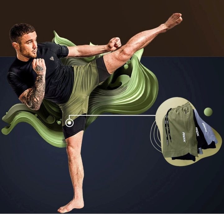 Компресійні шорти для RDX MMA T16 2-в-1 GREN/BLACK-S - Зображення 8