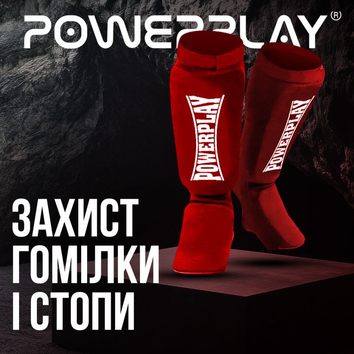 Захист гомілки і стопи PowerPlay 3054 Classic Shin Червоні M - Зображення 2