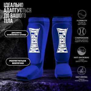 Захист гомілки і стопи PowerPlay 3054 Classic Shin Сині M - Зображення 3