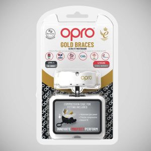 Капа OPRO Gold Braces під брекети доросла (вік 11+) Dark Blue/Pearl (art.102506002) - Зображення 3