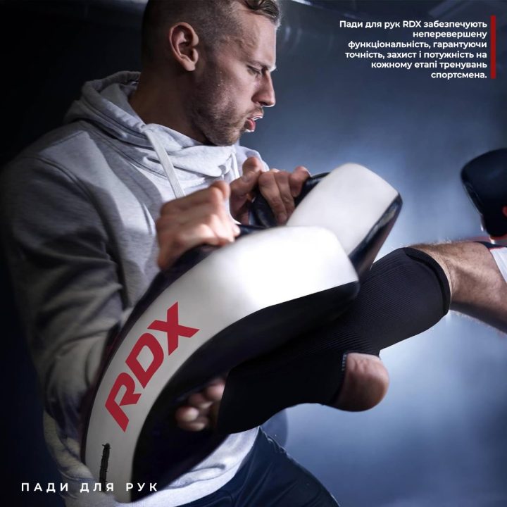 Пади для тайського боксу RDX T1 Curved Thai Kick Pad White (1 шт.) - Зображення 7
