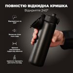 Пляшка для води металева вакуумна ION8 500 мл. Vacuum Insulated, Black - Зображення 3
