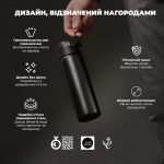Пляшка для води металева вакуумна ION8 500 мл. Vacuum Insulated, Black - Зображення 4