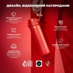 Пляшка для води металева вакуумна ION8 500 мл. Vacuum Insulated, Red - Зображення 5