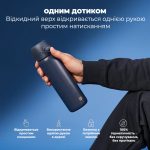 Пляшка для води металева вакуумна ION8 500 мл. Vacuum Insulated, Navy - Зображення 6