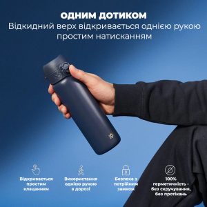 Пляшка для води металева вакуумна ION8 500 мл. Vacuum Insulated, Navy - Зображення 6