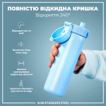 Пляшка для води металева ION8 600 мл. Stainless Steel , Alaskan Blue - Зображення 3