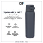 Пляшка для води металева ION8 600 мл. Stainless Steel , Ash Navy - Зображення 6