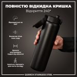 Пляшка для води металева ION8 1200 мл. Stainless Steel , Black - Зображення 3