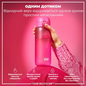 Пляшка для води ION8 750 мл. (ЕКО пляшка) BPA Free, Pink - Зображення 2