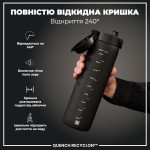 Пляшка для води ION8 1000 мл. (ЕКО пляшка) BPA Free, Black - Зображення 3