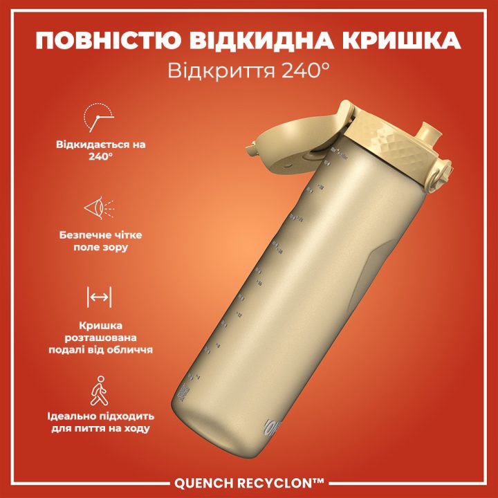 Пляшка для води ION8 1000 мл. (ЕКО пляшка) BPA Free, Desert - Зображення 3