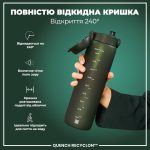 Пляшка для води ION8 1000 мл. (ЕКО пляшка) BPA Free, Dark Green - Зображення 3