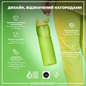 Пляшка для води ION8 1000 мл. (ЕКО пляшка) BPA Free,  Green - Зображення 4