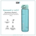 Пляшка для води ION8 1000 мл. BPA Free, Times To Drink, (ЕКО пляшка) BPA Free, Sonic Blue - Зображення 6