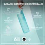 Пляшка для води ION8 1000 мл. BPA Free, Times To Drink, (ЕКО пляшка) BPA Free, Sonic Blue - Зображення 4