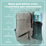 Пляшка для води ION8 1000 мл. BPA Free, Times To Drink, (ЕКО пляшка) BPA Free, Sonic Blue - Зображення 5