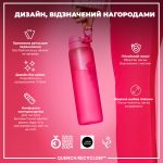 Пляшка для води ION8 1000 мл. (ЕКО пляшка) BPA Free, Pink - Зображення 4
