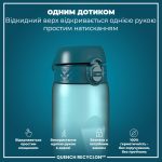 Пляшка для води ION8 1000 мл. BPA Free, Times To Drink, (ЕКО пляшка) BPA Free, Teal & Blue - Зображення 2