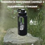 Пляшка для води металева з подвійною вакуумною ізоляцією Bohtal Insulated Bottle 960 ml/32 oz Blue Superman - Зображення 3