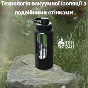 Пляшка для води металева з подвійною вакуумною ізоляцією Bohtal Insulated Bottle 960 ml/32 oz Blue Superman - Зображення 3