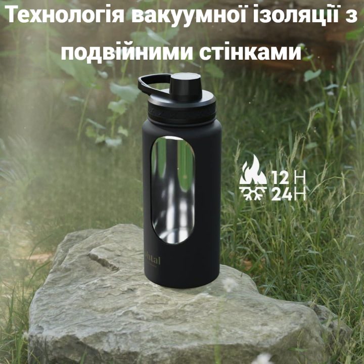 Пляшка для води металева з подвійною вакуумною ізоляцією Bohtal Insulated Bottle 960 ml/32 oz Blue Superman - Зображення 3