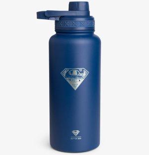 Пляшка для води металева з подвійною вакуумною ізоляцією Bohtal Insulated Bottle 960 ml/32 oz Blue Superman - Зображення 1