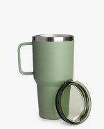 Термостакан (ізольована чашка) Bohtal з ручкою з нержавіючої сталі Tumbler Green 900 ml