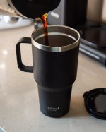 Термостакан (ізольована чашка) Bohtal з ручкою з нержавіючої сталі Tumbler Black 900 ml - Зображення 3