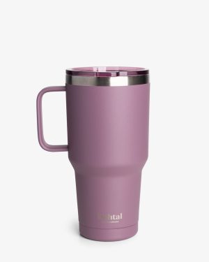 Термостакан (ізольована чашка) Bohtal з ручкою з нержавіючої сталі Tumbler Plum 900 ml - Зображення 2