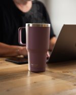 Термостакан (ізольована чашка) Bohtal з ручкою з нержавіючої сталі Tumbler Plum 900 ml - Зображення 4