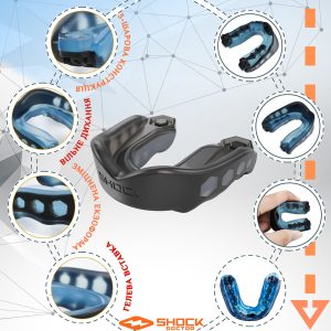 Капа Shock Doctor Gel Max дитяча (вік до 10р.) Black (art. 6210-BK-YTR) - Зображення 4