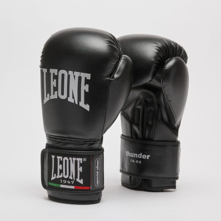 Боксерські рукавиці Leone GN383 THUNDER Black 14 унцій (капу в комплекті) - Зображення 2