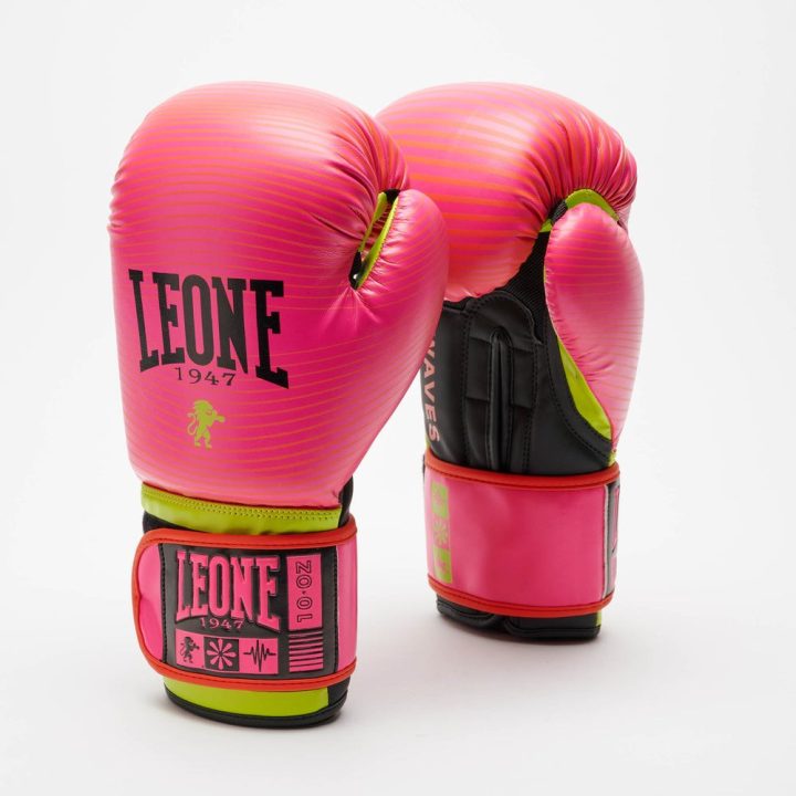 Боксерські рукавиці Leone GN313 WAVES Fuxia 10 унцій (капу в комплекті) - Зображення 2