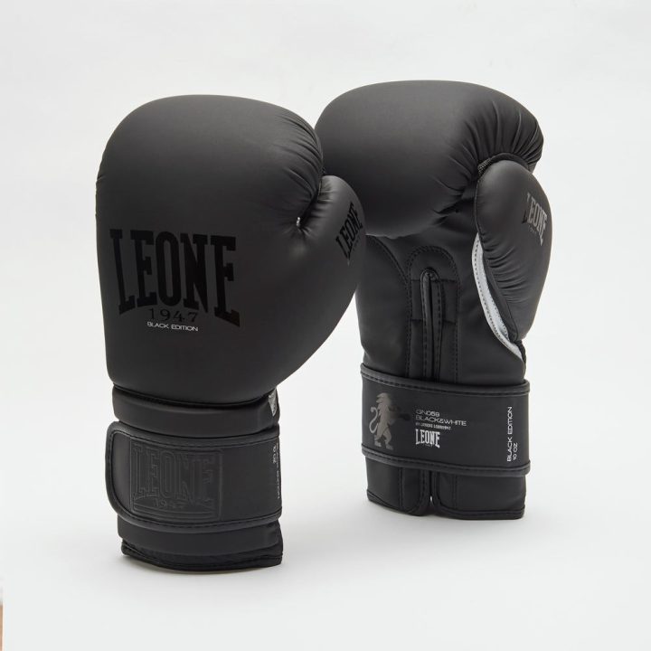 Боксерські рукавиці Leone GN059 Black/White 12 унцій (капу в комплекті) - Зображення 2