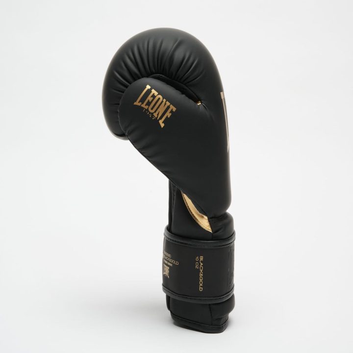 Боксерські рукавиці Leone GN059D Black/Gold 16 унцій (капу в комплекті) - Зображення 6
