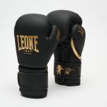 Боксерські рукавиці Leone GN059D Black/Gold 14 унцій (капу в комплекті) - Зображення 2