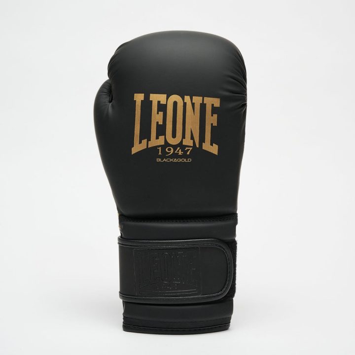 Боксерські рукавиці Leone GN059D Black/Gold 14 унцій (капу в комплекті) - Зображення 3