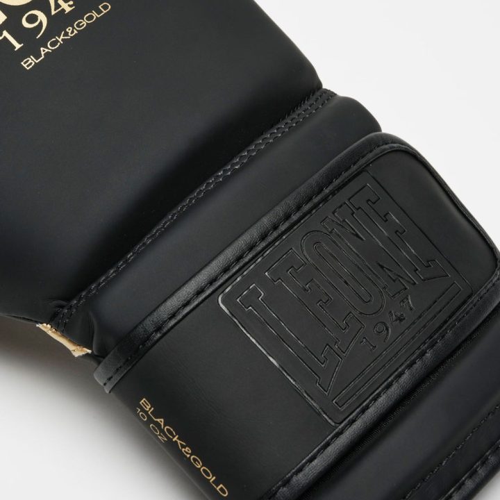 Боксерські рукавиці Leone GN059D Black/Gold 16 унцій (капу в комплекті) - Зображення 7