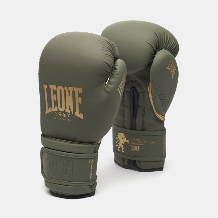 Боксерські рукавиці Leone GN059G MILITARY EDITION Green 10 унцій (капу в комплекті) - Зображення 2