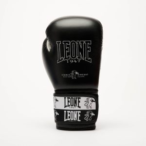 Боксерські рукавиці Leone GN208 ICONIC Black 12 унцій (бинти 4 м. в комплекті) - Зображення 3