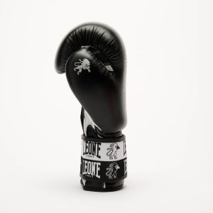 Боксерські рукавиці Leone GN208 ICONIC Black 12 унцій (бинти 4 м. в комплекті) - Зображення 6