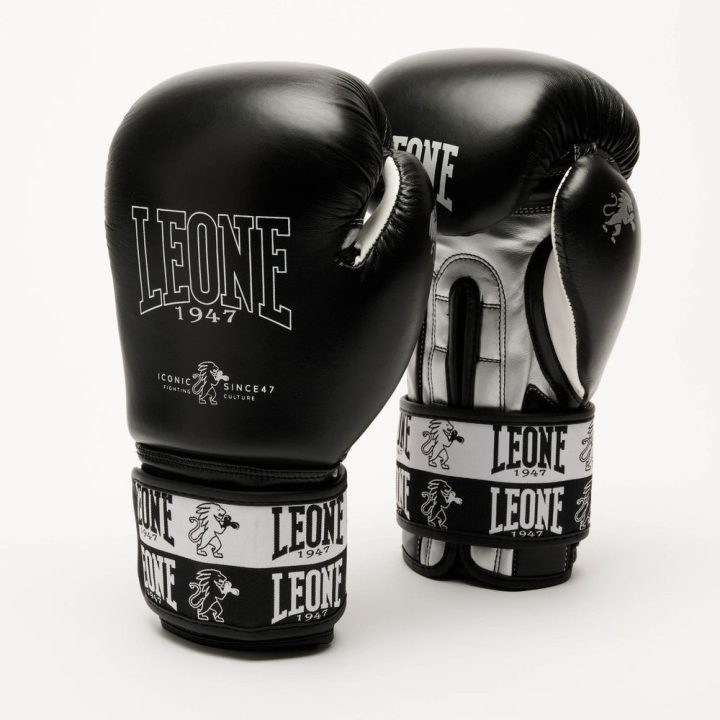 Боксерські рукавиці Leone GN208 ICONIC Black 14 унцій (бинти 4 м. в комплекті) - Зображення 2