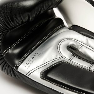 Боксерські рукавиці Leone GN208 ICONIC Black 12 унцій (бинти 4 м. в комплекті) - Зображення 9