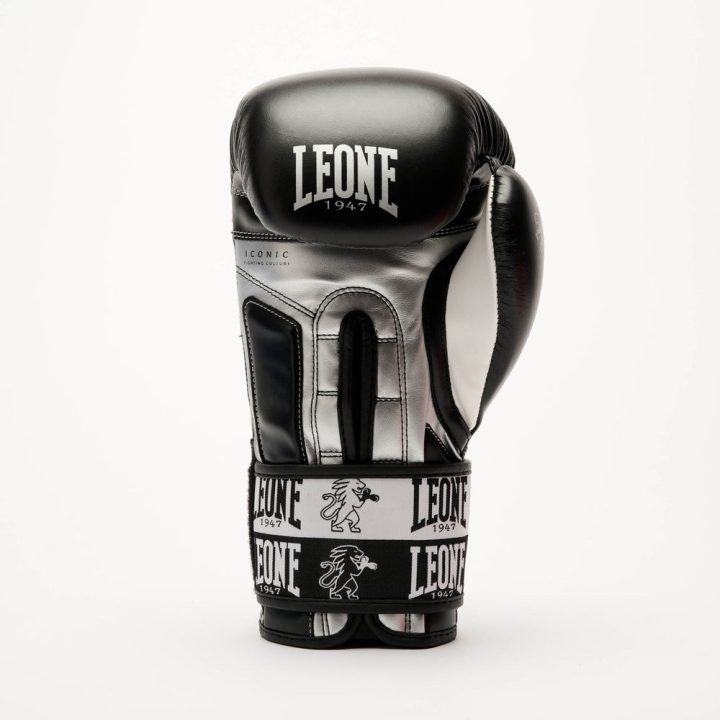 Боксерські рукавиці Leone GN208 ICONIC Black 14 унцій (бинти 4 м. в комплекті) - Зображення 4